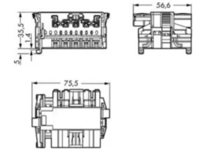 Штекер WAGO 770-6225, 5 pin, 400В, 25А, (1 шт)