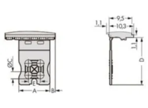 Гнездовой разъем WAGO 2091-1352/000-5000, 2 pin, 160В, 10А, CS: 3.5мм, (1 шт)