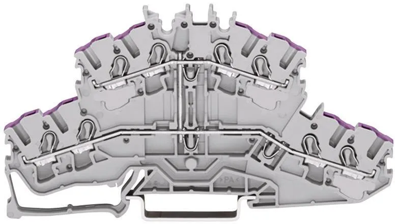 Двухуровневая клемма WAGO 2002-2409, 8 pin, 0.25мм² - 4мм², 500В, 24А, конф: N, (1 шт)