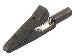 Зажим типа "крокодил" SKS Hirschmann MA 1 S, 2 мм, CAT I, черный : 1 шт.