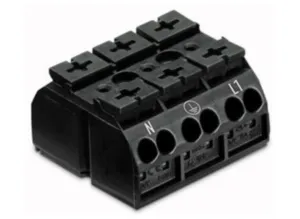 Клеммная колодка WAGO 862-8593, 3 pin, 0.5мм²-4.0мм², 500В, 32А, CS: 12мм, (1 шт)