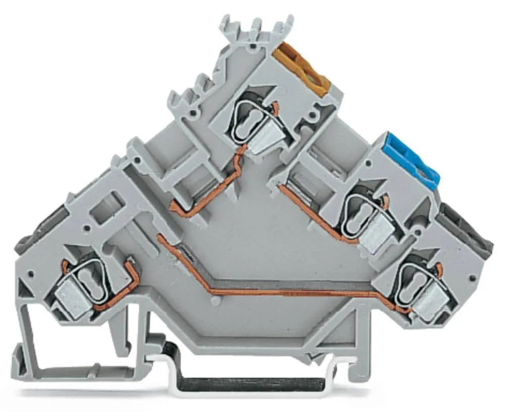 Клемма бесконтактного переключателя WAGO 280-561, 4 pin, 0.08мм² - 2.50мм², 250В, 6А, конф: L, (50 шт)