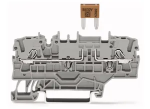 Клеммная колодка предохранителя WAGO 2002-1981, 2 pin, 0.25мм²-4.0мм², 400В, 10А, (1 шт)