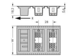 Контактный разъем WAGO 713-1417/117-000/997-409, 34 pin, 160В, 10А, CS: 3.5мм, (1 шт)