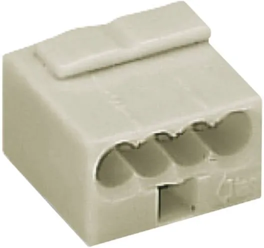 Винтовая клемма WAGO 243-304, 4 pin, 0.6мм² - 0.8мм², 100В, 6А, (1 шт)