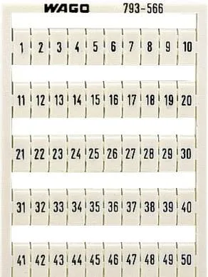 Этикетка WAGO 793-5571, Оттиск: 71 - 80, (1 шт)