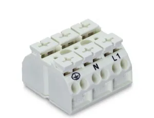 Клеммная колодка для монтажа на шасси WAGO 862-1633, 3 pin, 0.5мм²-4.0мм², 500В, 32А, CS: 12мм, (1 шт)