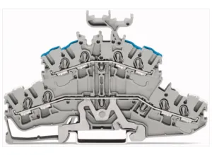 Двухуровневый клеммный блок WAGO 2002-2448, 2 pin, 0.25мм²-4.0мм², 800В, 24А, (1 шт)