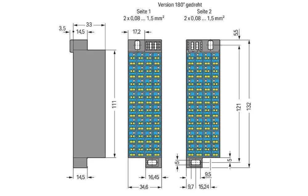 Клеммы для матричной коммутации WAGO 726-342, 32 pin, 0.08мм² - 1.50мм², 10А, (24 шт)