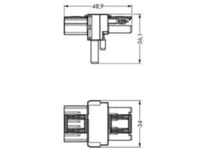 T-распределитель WAGO 770-1713, 3 pin, 250В, 25А, (1 шт)