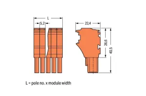 Внутренний разъём WAGO 2022-113/000-012, 13 pin, 0.75мм²-4.0мм², 690В, 24А, CS: 5.2мм, (1 шт)