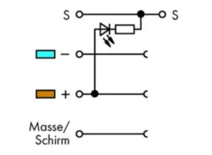 Клеммная колодка датчика WAGO 270-570/281-507, 4 pin, 0.08мм²-2.5мм², 24В, 18А, (1 шт)