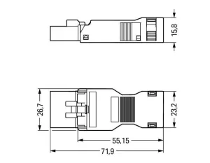Штекер WAGO 890-115, 5 pin, 0.25мм²-1.5мм², 400В, 13А, (1 шт)