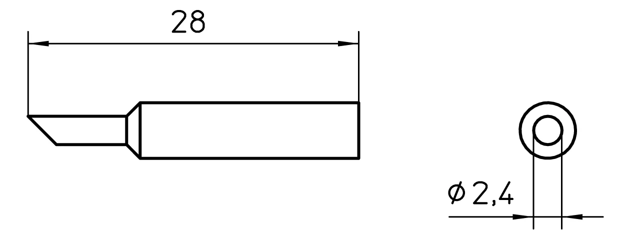 Паяльное жало Weller T0054488599 XNT BB 45°
