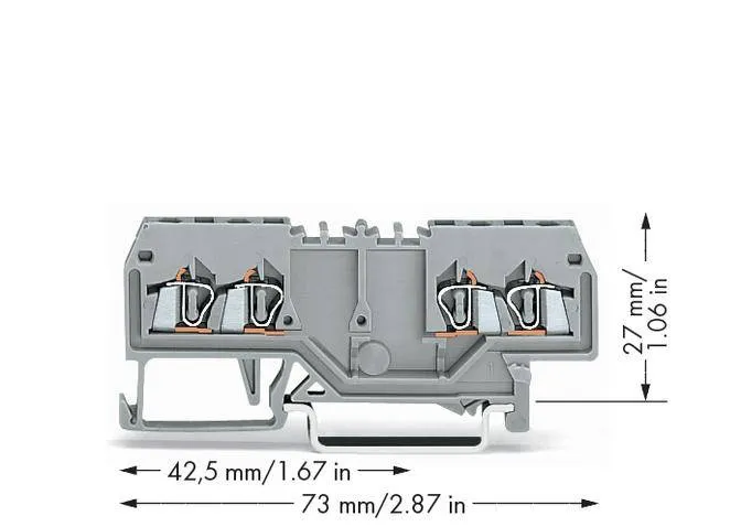 Клемма WAGO 279-826, 4 pin, 0.08мм² - 1.50мм², 800В, 18А, конф: L, (100 шт)