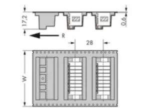 Контактный разъем WAGO 713-1428/117-000/997-407, 16 pin, 160В, 10А, CS: 3.5мм, (1 шт)