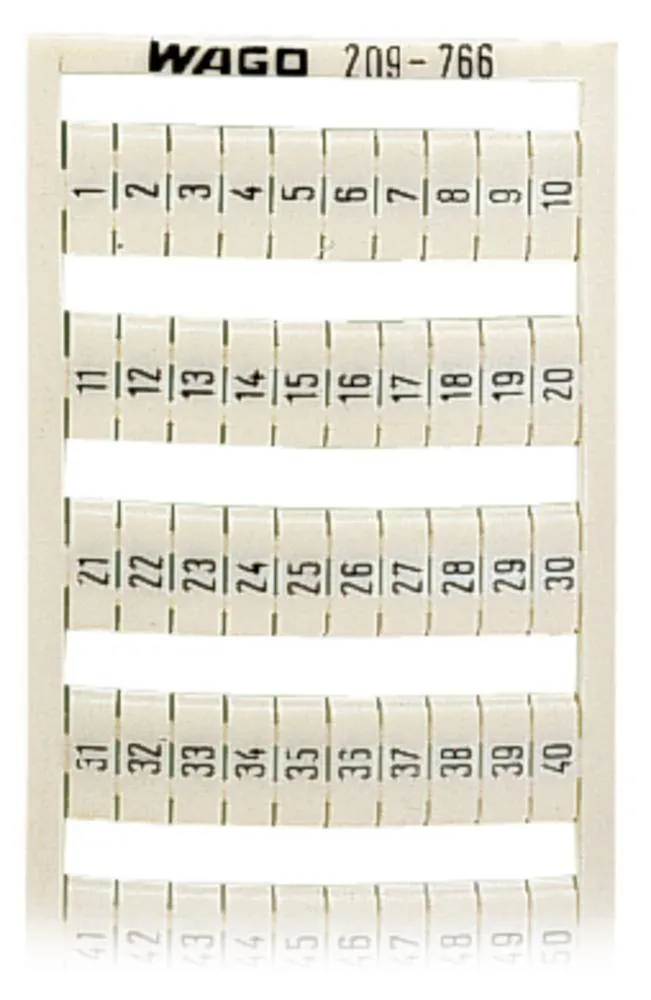 Этикетка WAGO 209-766, Оттиск: 1 - 50, (5 шт)
