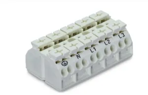 Клеммная колодка для монтажа на шасси WAGO 862-1625, 5 pin, 0.5мм²-4.0мм², 500В, 32А, CS: 12мм, (1 шт)