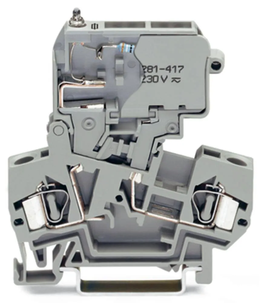 Клемма предохранителя WAGO 281-611/281-418, 2 pin, 0.08мм² - 4мм², 800В, 10А, конф: L, (50 шт)