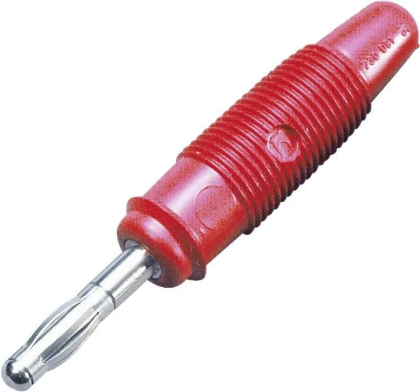 972518101, SKS-HIRSCHMANN LAS 30 - Штекер с ламелями, Ø-контакта: 4 мм, красный : 1 шт.