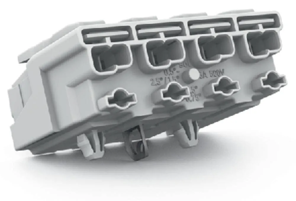 Разъем питания сети WAGO 294-5124, 4 pin, 0.5мм² - 1.5мм², 24А, (500 шт)