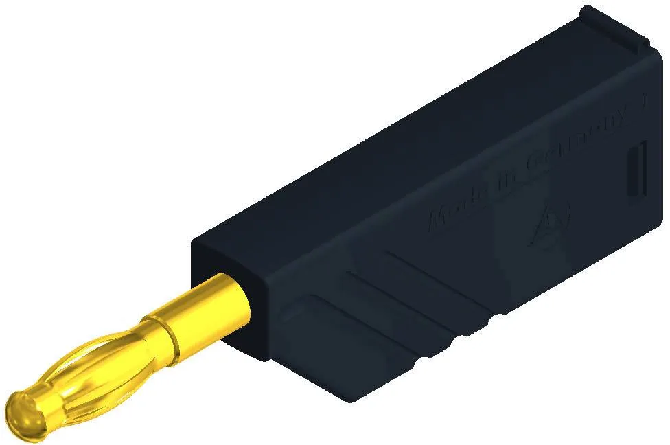 934100700, SKS-HIRSCHMANN LAS N WS Au - Штекер с ламелями, Ø-контакта: 4 мм, черный : 1 шт.