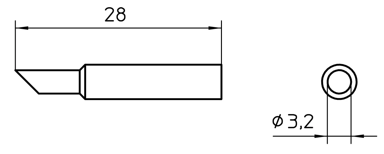 Паяльное жало Weller T0054488699 XNT CC 45°