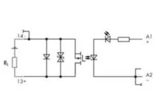 Клемма оптопары WAGO 859-740, 0.08мм²-2.5мм², 300В, (1 шт)