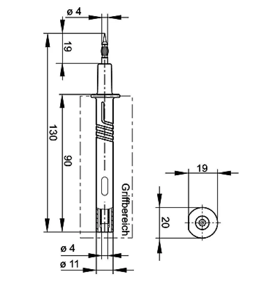Тестовый щуп SKS Hirschmann 973369100 PRUEF 3
