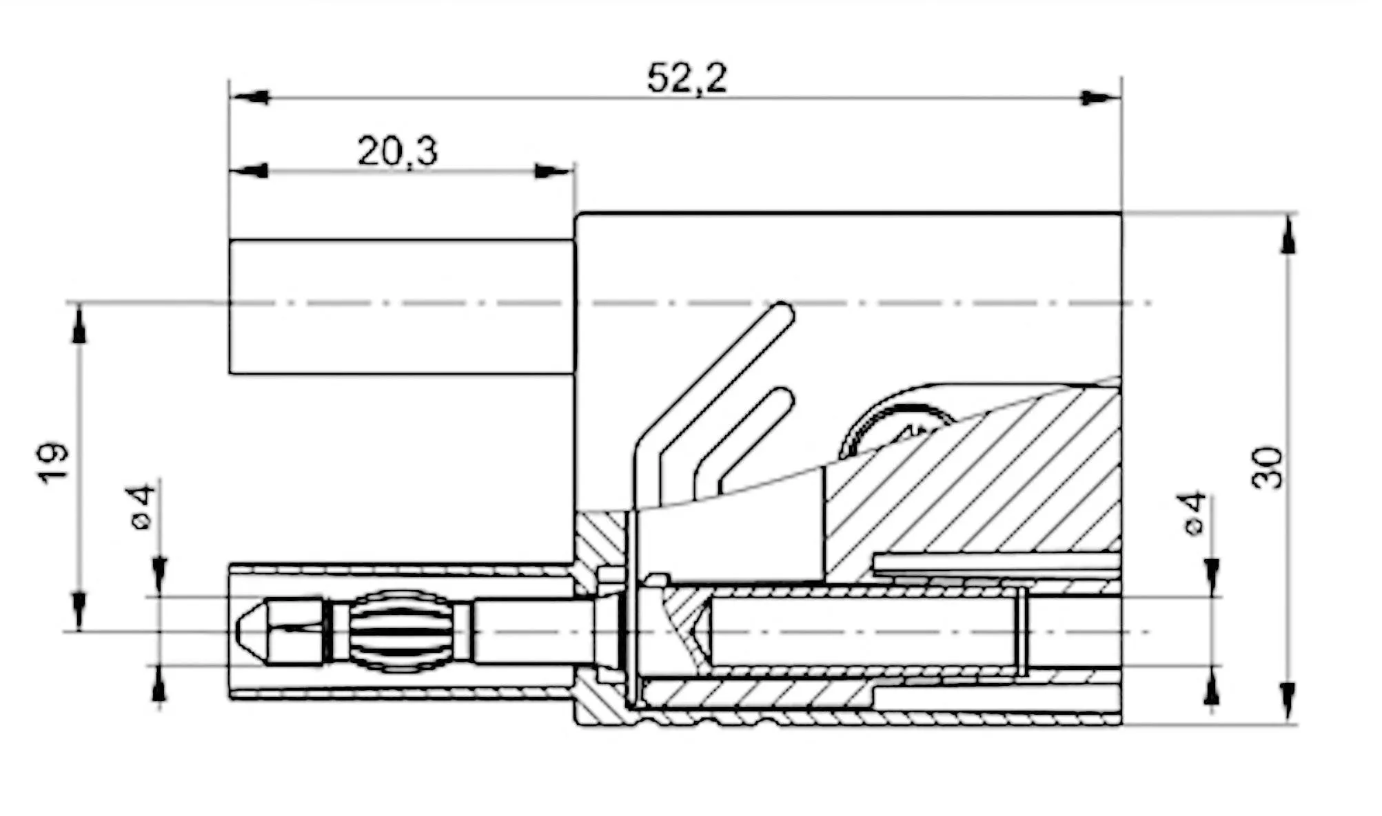 932200100, SKS-HIRSCHMANN - Штекер КЗ KST S WS sw, Ø-контакта: 4 мм, черный : 1 шт.