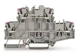 Двухуровневая клемма WAGO 2002-2708, 2 pin, 0.25мм²-4.0мм², 800В, 24А, (1 шт)
