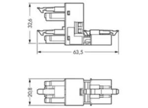 H-распределитель WAGO 890-995, 4 pin, (1 шт)