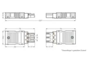 Штекер WAGO 770-133, 3 pin, 0.5мм²-4.0мм², 250В, 25А, (1 шт)