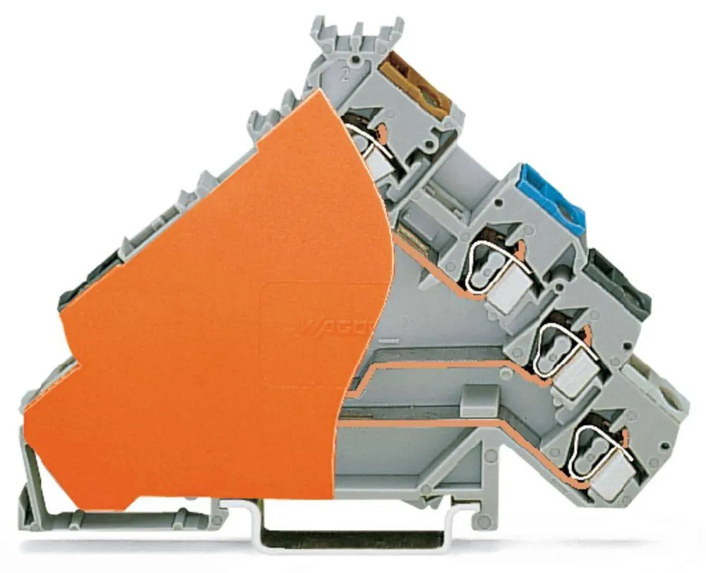Клемма бесконтактного переключателя WAGO 280-588/280-323, 6 pin, 0.08мм² - 2.50мм², 125В, 5А, конф: L, (50 шт)