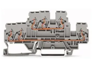 Двухуровневый клеммный блок WAGO 870-532, 2 pin, 0.08мм²-2.5мм², 500В, 24А, (1 шт)