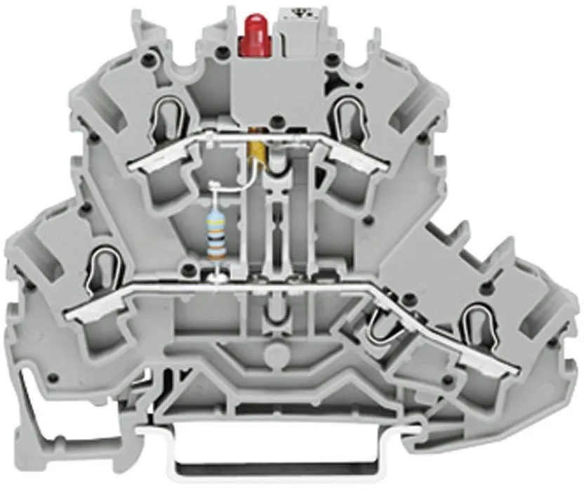 Двухуровневая диодная клемма WAGO 2002-2211/1000-410, 4 pin, 0.25мм² - 4мм², 250В, 500мА, конф: L, (1 шт)