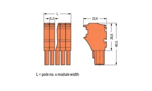 Внутренний разъём WAGO 2022-111/000-012, 11 pin, 0.75мм²-4.0мм², 690В, 24А, CS: 5.2мм, (1 шт)
