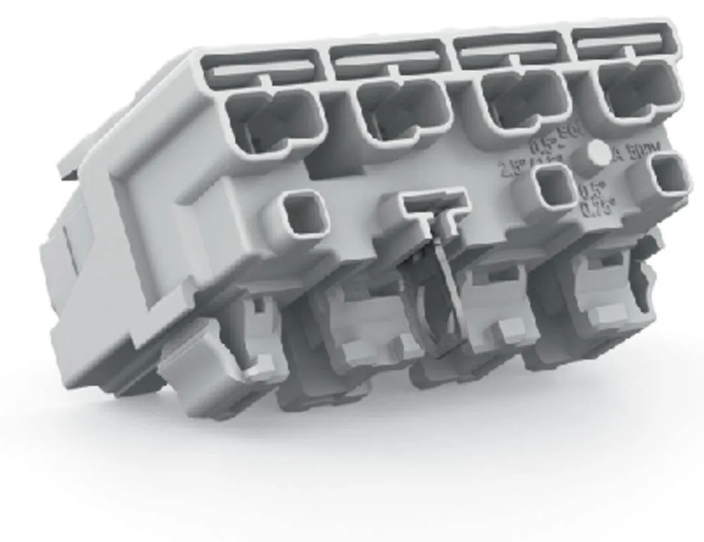 Разъем питания сети WAGO 294-8124, 4 pin, 0.5мм² - 2.5мм², 24А, (500 шт)
