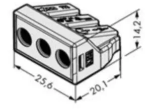Клемма распределительной коробки WAGO 773-493, 1 pin, 2.5мм²-6.0мм², 42А, (1 шт)