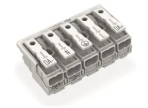 Клемма подключения к сети WAGO 294-4095/5025-000, 5 pin, 0.5мм²-2.5мм², 24А, (1 шт)