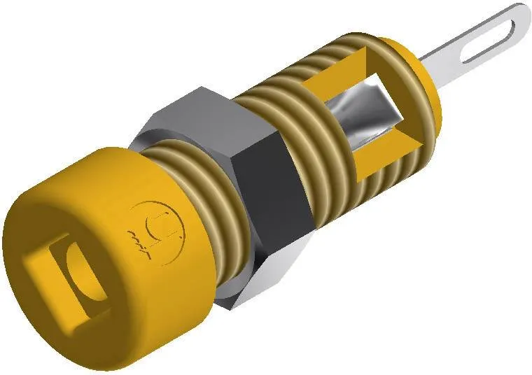 935980169, SKS-HIRSCHMANN CO MBI 1 - Лабораторное гнездо, Ø-контакта: 2 мм, желтый : 1 шт.