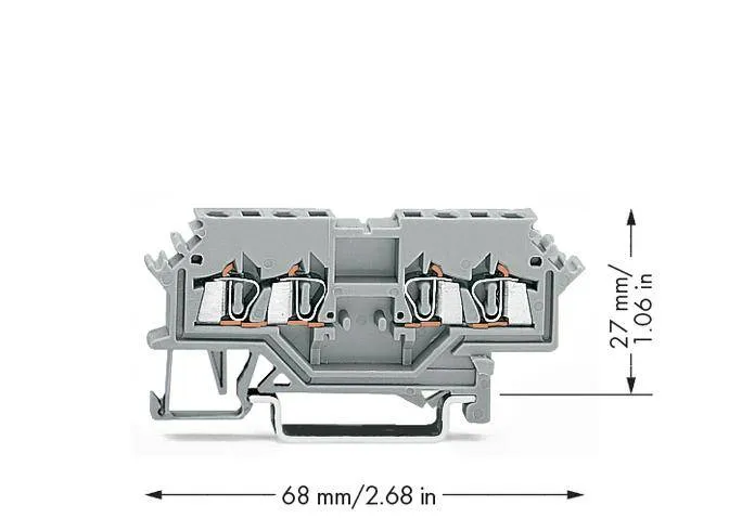 Клемма WAGO 279-626, 4 pin, 0.08мм² - 1.50мм², 800В, 18А, конф: L, (100 шт)