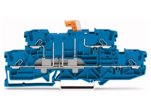 Двухуровневая клемма с размыкателем WAGO 2002-2974, 4 pin, 0.75мм²-4.0мм², 400В, 16А, (1 шт)