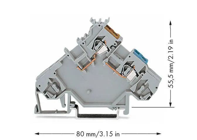 Клемма бесконтактного переключателя WAGO 280-564, 2 pin, 0.08мм² - 2.50мм², 400В, 20А, конф: L, (10 шт)