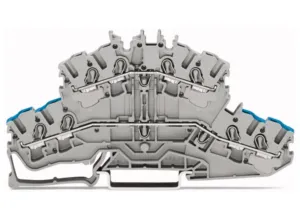 Двухуровневый клеммный блок WAGO 2002-2402, 2 pin, 0.25мм²-4.0мм², 800В, 24А, (1 шт)