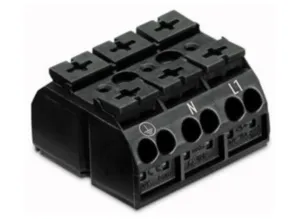 Клеммная колодка WAGO 862-1503/999-950, 3 pin, 0.5мм²-4.0мм², 440В, 28А, CS: 12мм, (1 шт)