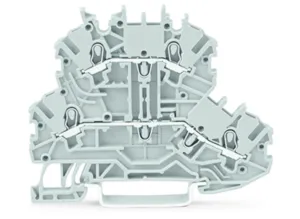 Двухуровневый клеммный блок WAGO 2000-2202, 2 pin, 0.14мм²-1.5мм², 500В, 13.5А, (1 шт)