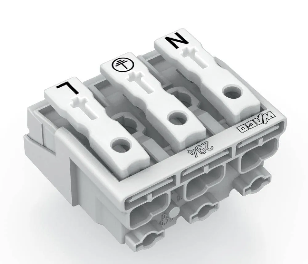 Разъем питания сети WAGO 294-5053, 3 pin, 0.5мм² - 1.5мм², 24А, (500 шт)