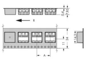 Клеммная колодка печатной платы THR WAGO 2060-1471/998-404, 1 pin, 0.2мм²-0.75мм², 160В, 9А, CS: 4мм, (1 шт)