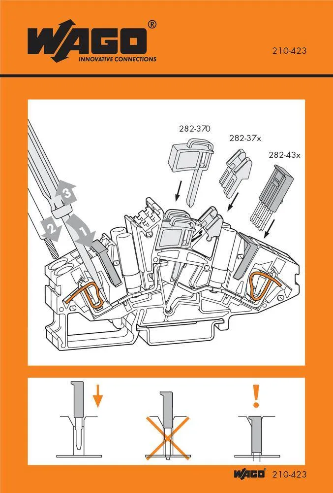 Наклейка с инструкцией WAGO 210-423, (100 шт)
